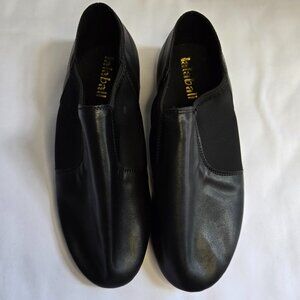 LALABALL Jazz Shoes Leather Split Sole Dance Shoes for Kids SZ 4Y Black